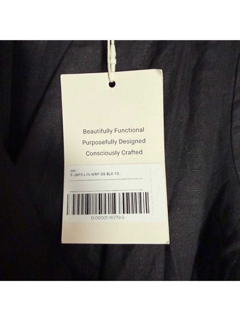 Everlane Black Wide-Leg Wrap Jumpsuit - Picture 4 of 6